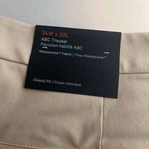 lululemon abc classic fit trouser 32L warpstreme